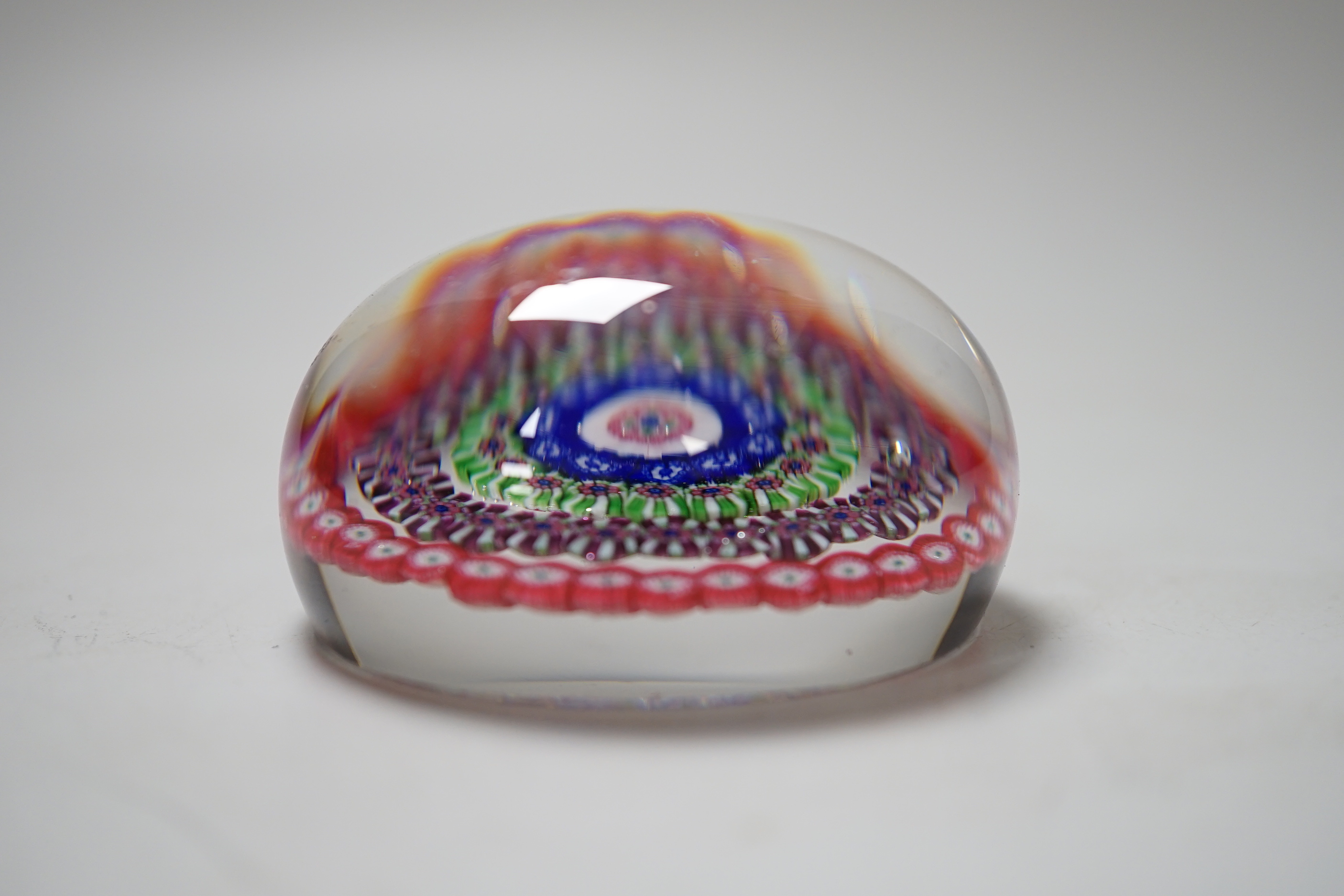 A Baccarat concentric millefleur cane paperweight, 6cm diameter